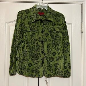 Jonie B green and black floral jacket PM